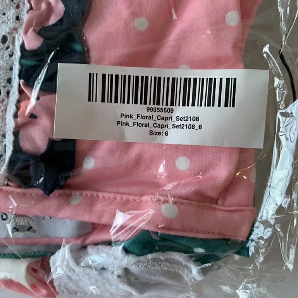 NEW Adorable Sweetness Girl Tunic And Capri Set 6 Years